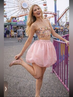 NWT Zara Beaded Embroidered Bustier Crop Top size S.